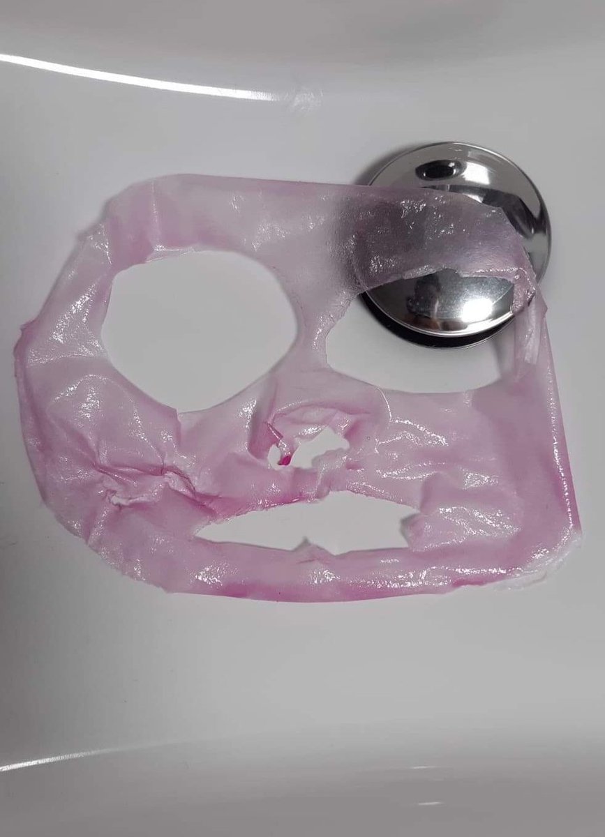 Did a peel off face pack and well... um.
