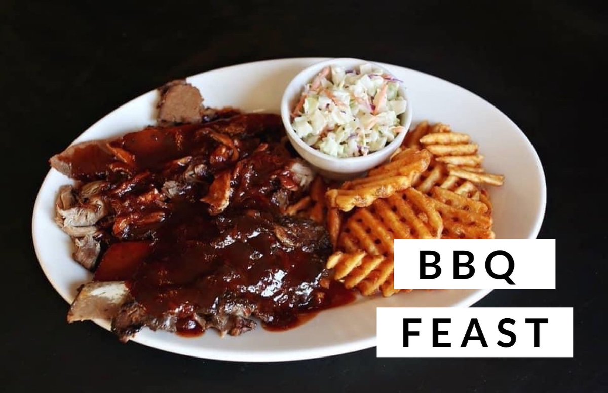 speedway805's tweet photo. We’ve made through half the week... We all deserve a feast. Luckily it’s the special tonight. 

Ribs✅
Pulled Pork ✅
Brisket✅

All on one plate 🙌🏻🙌🏻 https://t.co/Ef9PdmwUcR