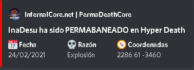 HyperdeathSMP's tweet photo. No volveremos a escuchar el Yaju Jámas.

@InaDesuu Ha sido Hyperbaneada... https://t.co/0lVQXttE7T