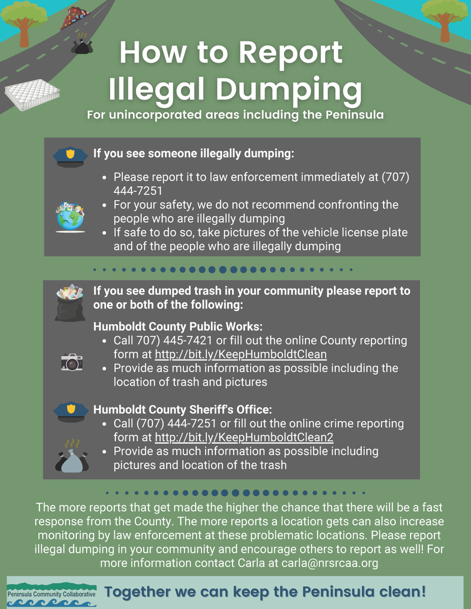 Illegal dumping is a big problem on the Peninsula but there's plenty of ways that we can help fix it. 

If you'd like to get more involved with keeping our community free from litter, check out our Trash Trackers program!
yournec.org/trashtrackers