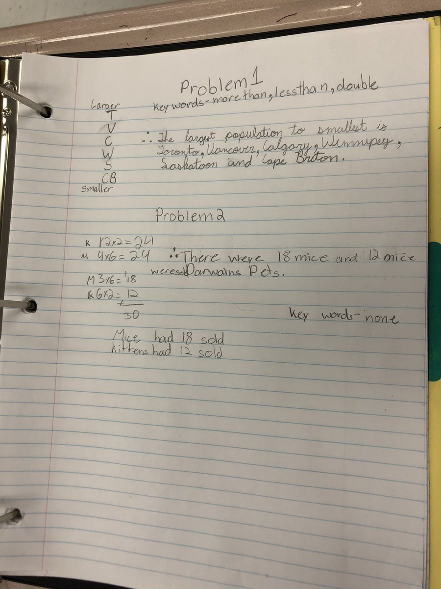 jacquiewilson99's tweet photo. So many ways to successfully solve problems and show your thinking! @40Lenora @paigefulkerth @fathergorman #grade6 #nonroutine https://t.co/XldLrtmSp1