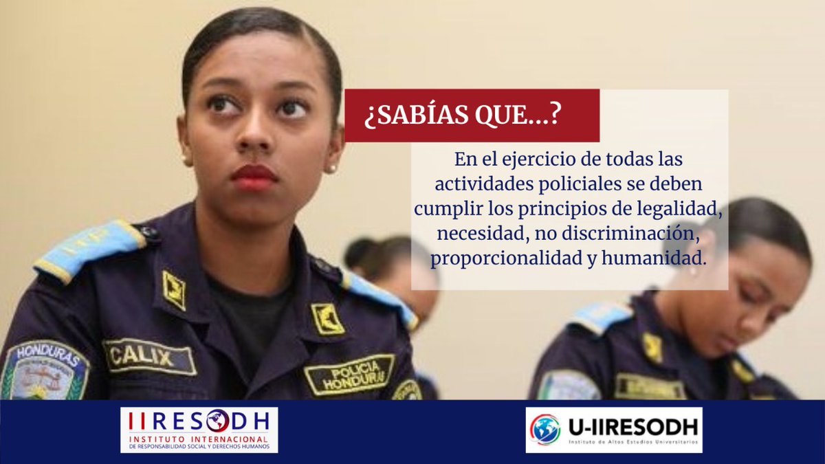 ➡️Ante los retos que afronta la función policial en todo el mundo, ha sido ampliamente regulada por la comunidad internacional. Los Estados tienen la responsabilidad de evitar que en el ejercicio de esta labor se incurra en violaciones contra los #DDHH. 👮🏾‍♀️⚖