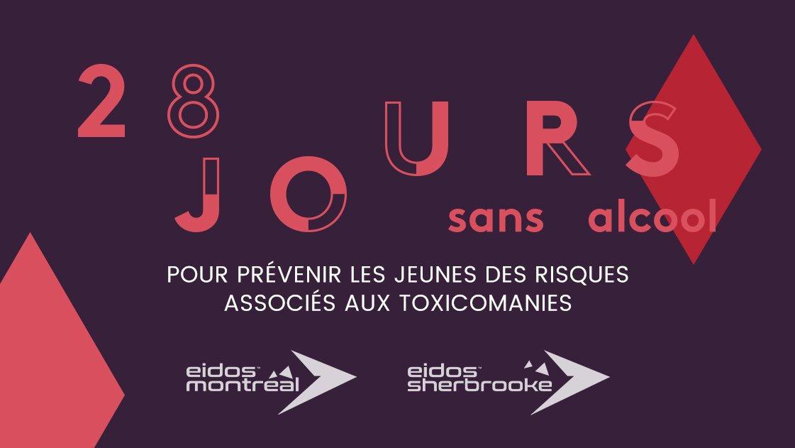Bientôt la fin du <a href="/Defi28jours/">Défi 28 jours sans alcool</a>: bravo à nos collègues d'Eidos-Montréal et d'Eidos-Sherbrooke pour leur engagement! On se classe présentement 3e au Québec avec près de 9 000$ dollars amassés 🔥
Pour soutenir la <a href="/FondationJL/">FondationJLapointe</a> et nous encourager, c'est ici: defi.leclub28.com/fr/t/164