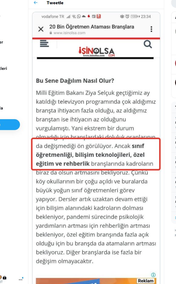 Bizler, bilişim teknolojiler alanında atama bekleyen öğretmenler olarak artan ihtiyacın kontenjan sayısına yansımasını bekliyoruz. Ayrıca verilen sözlerin tutulmasını umuyoruz.  
"Her okulda Bilişim Öğretmeni olsun"
Sn <a href="/safran1958/">Mustafa SAFRAN</a> Sn <a href="/omerinan06/">Ömer İNAN</a>  Sn <a href="/ziyaselcuk/">Ziya Selçuk</a>