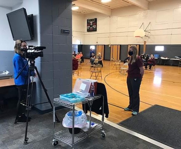 Nurses &amp; staff from the Elkhorn Logan Valley Public Health Dept. were @ B-R this afternoon administering the 1st dose of the COVID vaccine to staff and community members. Watch <a href="/ktivnews/">KTIV News Four</a> for an interview with one of the nurses
