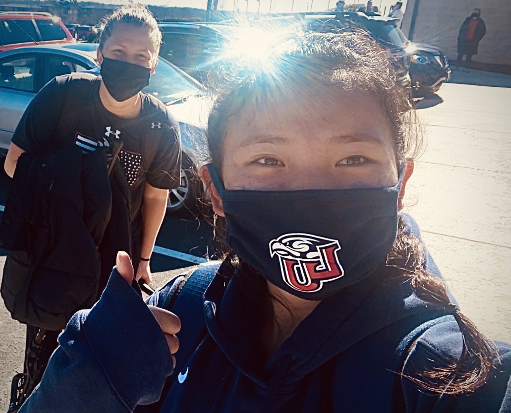 jhb7777's tweet photo. Former Noblesville Miller lacrosse teammates Taylor Gysin of the University of Cincinnati and Mia Blackburn of Liberty University met up after their game today at Lynchburg, Virginia!!! Liberty ended up with the win this time. Great to see them together all grown up!!! https://t.co/GKQmgiQPD5