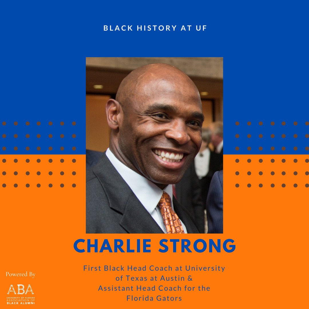 UFBlackAlumni's tweet photo. Another incredible Black UF alumni for this BHM spotlight series! Repost from @LoneStar_Gators 
Today we would like to spotlight Charlie Strong! Check out our Instagram, Facebook or LinkedIn to read more. 🐊
#UFBlackAlumni #UFABA #GoGators #GatorNation @ufalumni @UF https://t.co/8JUTKAAUt9