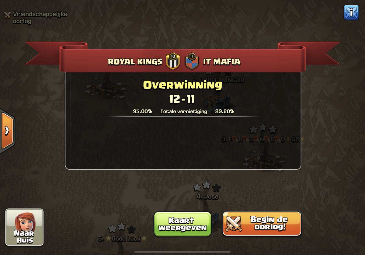 Nice war and first win for the guys in <a href="/GlobalClashCup/">Global Clash Cup</a>. Could have been 14 stars but we had 2 timefails. GG IT MAFIA.