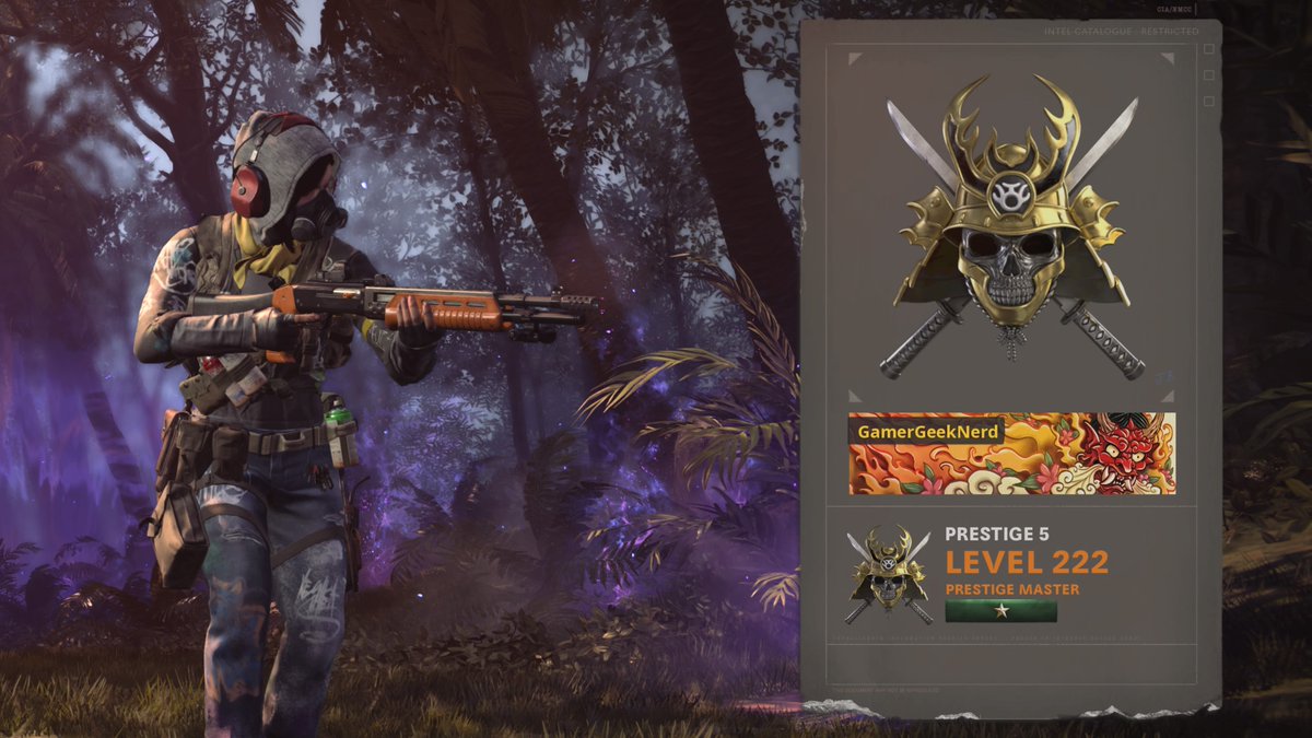 GamerGeekNerd81's tweet photo. So before Season 2 begins here is how my S1 went... Level 222 not bad if I do say so myself. Well here is to the start of S2. Grinding season has begun. #GamerGeekNerd #Gamer #FPS #PS5 #PS5Share #NextGenGaming #CallOfDutyBlackOpsColdWar #BlackOpsZombies #DieMachine #FirebaseZ https://t.co/AbmKgK0L45