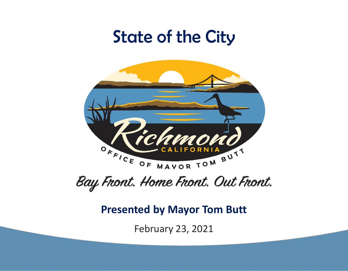Thank you to everyone who tuned in to watch the 2021 #StateOfTheCity! The PowerPoint and video presentations are available below.
City Website: https://t.co/Zs5fK5NGIw
@KCRTTelevision YouTube: https://t.co/hdUZMxrenI
#SOTC #Richmond #California #BayFront #HomeFront #OutFront https://t.co/acVym7rSmc