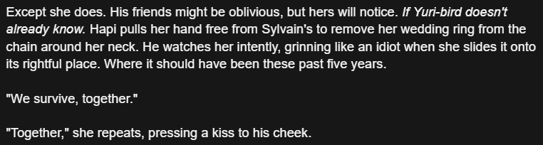 Elasmosaurus11's tweet photo. For the three other people who like them, have some #hapivain!
Sylvain hurts a little in this one but mostly it's nice I promise (Sayl please don't be mad)
Also guys Hapivain are great you should love them too (Please love my rarepairs) https://t.co/ufh3NOKHhl