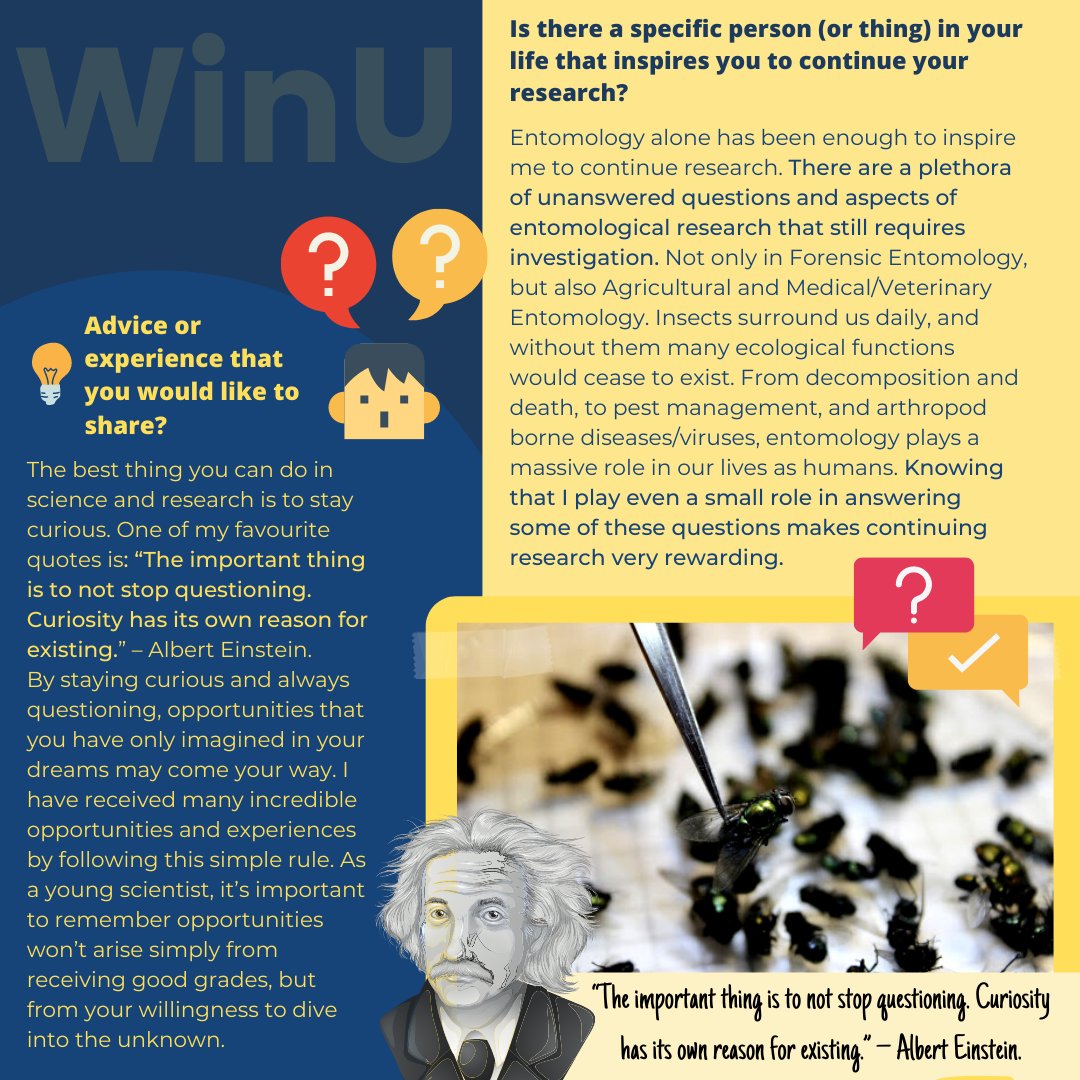 uwin__wins's tweet photo. For today’s Women in UWindsor, we are showcasing Madison Laprise! Madison is a Master’s student researching the field of Forensic Entomology. Swipe to read more about Madison’s research interests, inspirations, and advice!🦋🔬 https://t.co/PeASI2ta7C