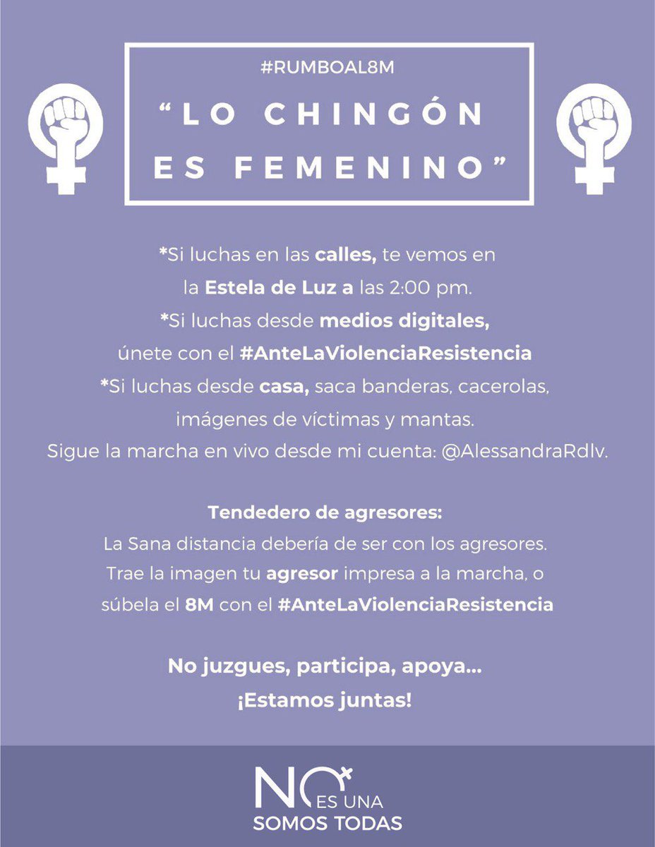 AlessandraRdlv's tweet photo. 8 de marzo 2021

La lucha es juntas💜 https://t.co/5faP177jc1