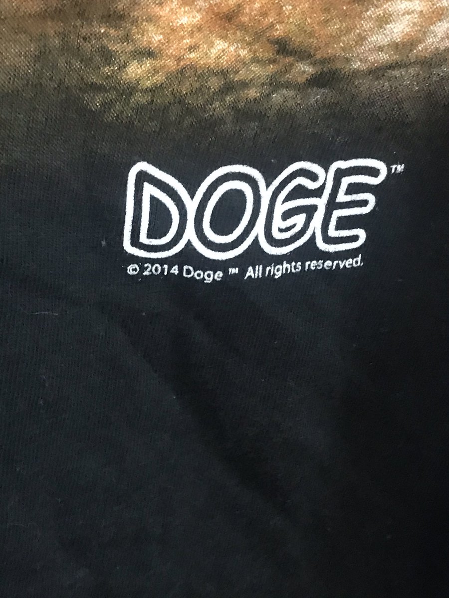 Emc_photo_'s tweet photo. @elonmusk Thrifted a 2014 officially licensed doge shirt. What’s your mailing address?￼ https://t.co/RG6YyjZzDH