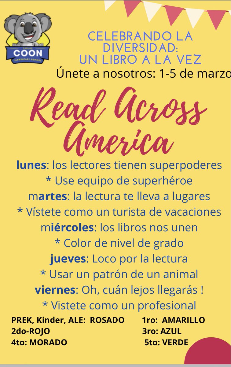 NISDsanderson's tweet photo. @NISDCarlosCoon is ready to celebrate Read Across America next week. Join in on the fun. #diversetext #CCNATION #readersareleaders @MariaMPadilla5 @Myralopez41 https://t.co/IV8N5nAlyF