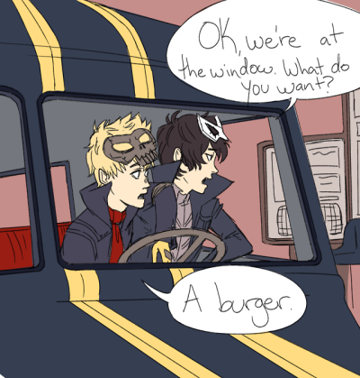 To celebrate #Persona5Strikers, here's one of my fave old comics I did

live mas 