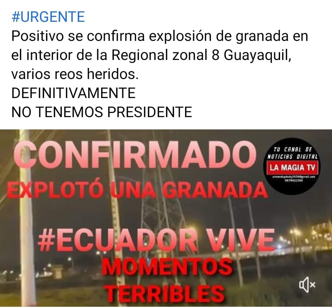 PabloRicaurteEc's tweet image. #URGENTE #Terrorismo en #CRS4 #Guayaquil