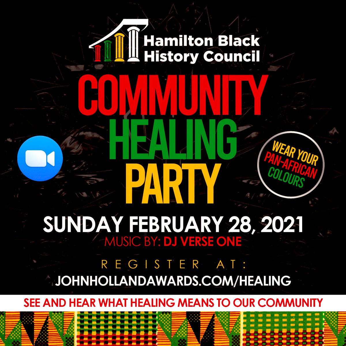 Join us live on this interactive healing event n share with us what healing means to you.  Hold up your sign, wear ur Pan African colours or just hang out n listen to the sounds of <a href="/djverseone/">DJ Verse One</a>. Healing  therapy through body movement with @shaneecechristina
#bhmhamilton2021