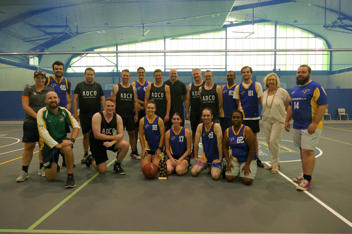 Yesterday afternoon several of our staff played a game of basketball in our new Multi-Purpose Hall against our friends from ADCO, who have worked with the school on several of our major building projects. This year Indooroopilly was victorious. Thank you to ADCO and staff.