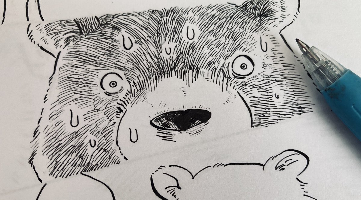 デジタルブラシより手描きがしっくり来る熊井くんの毛(汗だく)

#もふっとキャンプ 