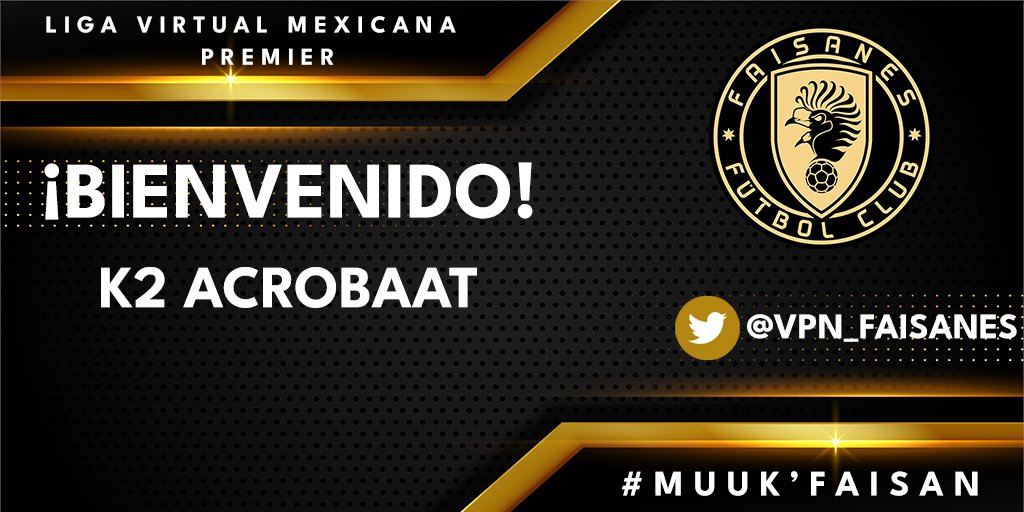 VPN_Faisanes's tweet photo. K2 AcRoBaaT llega para apoyar la columna defensiva del equipo y siendo utilizado en el medio del campo cuando sea necesario, jugador proveniente de #EclipseLegends.

Bienvenido a casa! #MUUKFAISAN https://t.co/ZoPpxX0866