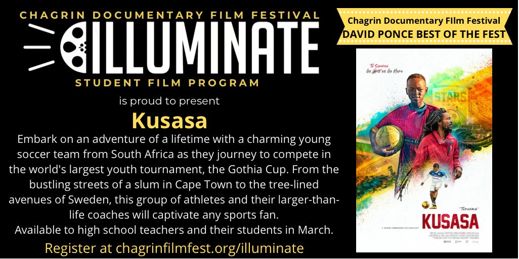 illuminatecdff's tweet photo. High School Teachers can register their classes (FREE) to stream “David Ponce Best if the Fest” award winner KUSASA - in March. For info about all Illuminate docs and to register visit https://t.co/FiThqXWZmM #documentary #illuminate https://t.co/EFxOt4NkN4