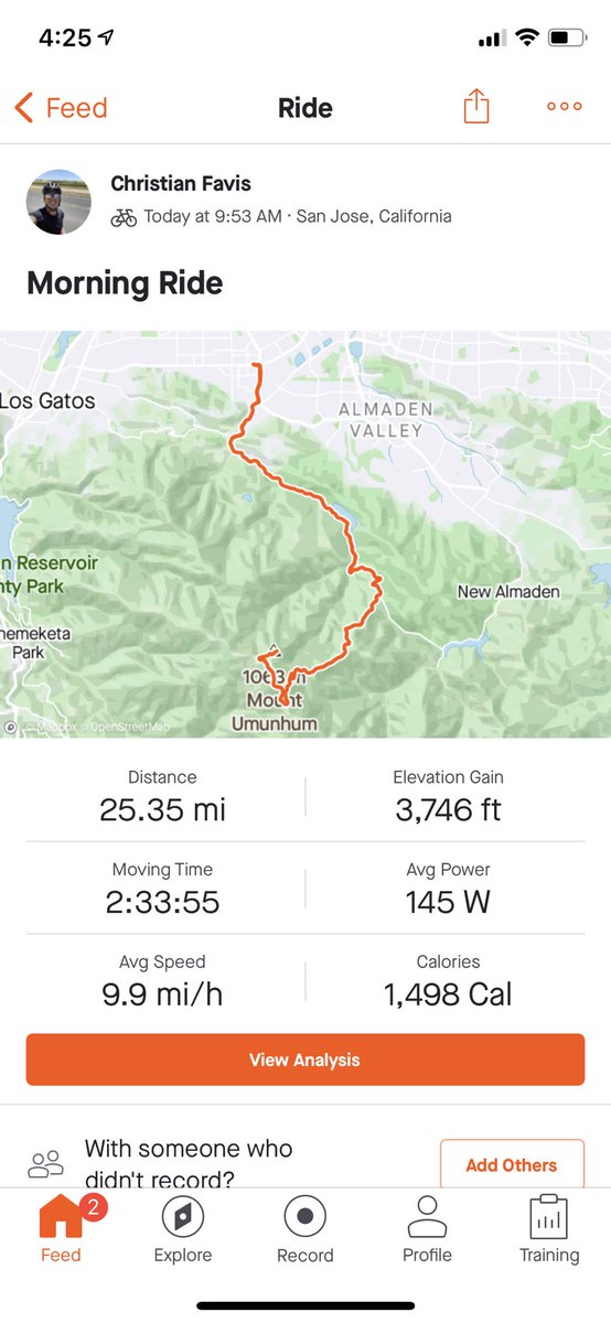 runfavisrun's tweet photo. Climbed Mt. Umunhum today. Had an average grade of 10% with some parts reaching 16%! In addition to that, I woke up this am to a wind advisory with gusts up to 30-40mph in the Santa Cruz mtns. Shit was intense to say the least #steepaf #windyaf https://t.co/VJrLbwhhGL