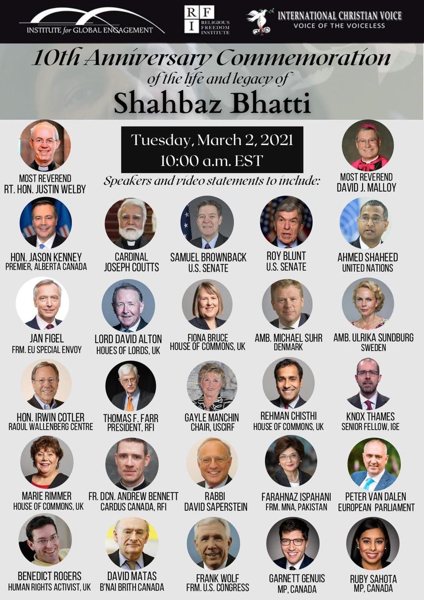icv_canada's tweet photo. Join us LIVE on @icvcanada Facebook page on Tuesday, March 2 to commemorate the life and legacy of Shahbaz Bhatti’s assassination. https://t.co/k4V8Vg9K2c