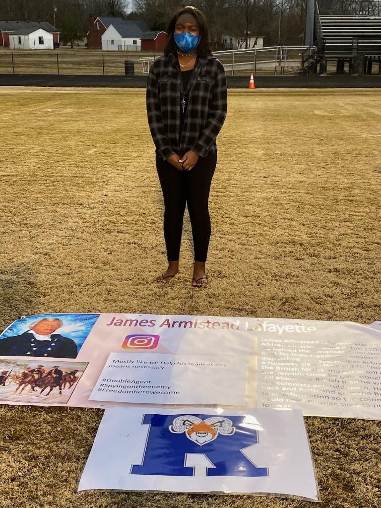 RamseyMS_JCPS's tweet photo. 💙Ramsey is literally soaring to new heights to celebrate Black History Month! ✈️ Thanks to our MLKU/BSU &amp; Tyler W. for these aerial shots of student created banners. Catch them on the news! More to come this week! 🧡#LiftEveryVoice @FernCreekHigh @JCPSDEP1 https://t.co/wneGM2zjlT
