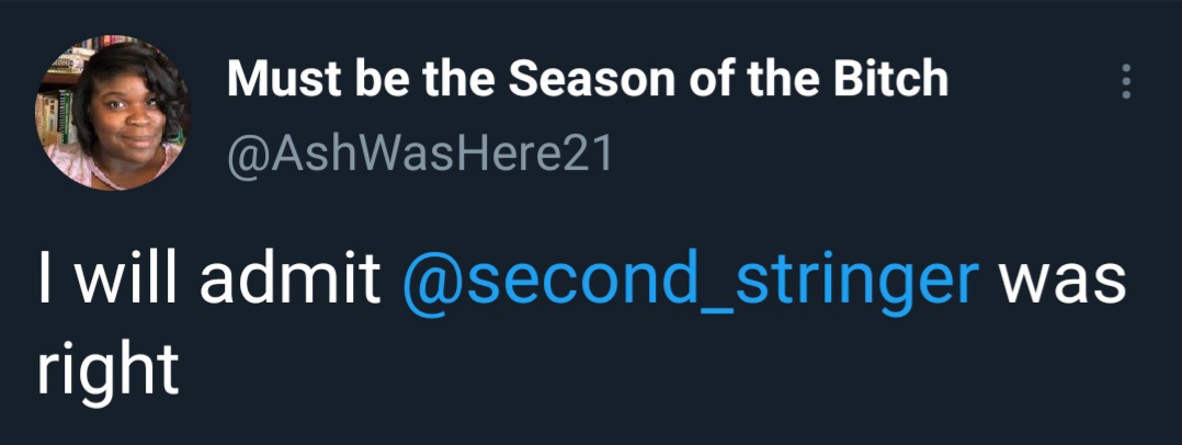 second_stringer's tweet image. New pinned 😌