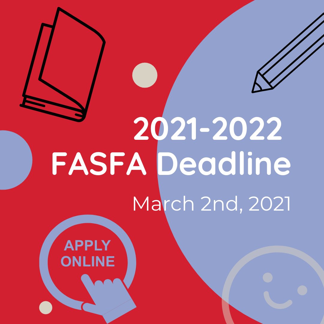 Apply for your Financial Aid (FAFSA) by the deadline March 2nd, 2021!  For more information visit: csun.edu/financialaid/a…