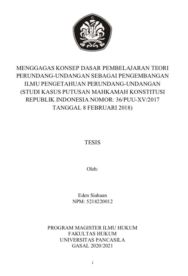 Teori Perundang-Undangan (IC van der Vlies, Hamid Attamimi, Maria Farida Indrati S) mencari kejelasan &amp; kejernihan makna. Prof Hamid menggagas teori perundang-undangan menjadi mata kuliah keahlian hukum. Analisa ratio legis &amp; decidendi diperlukan: case study &amp; statute approach.