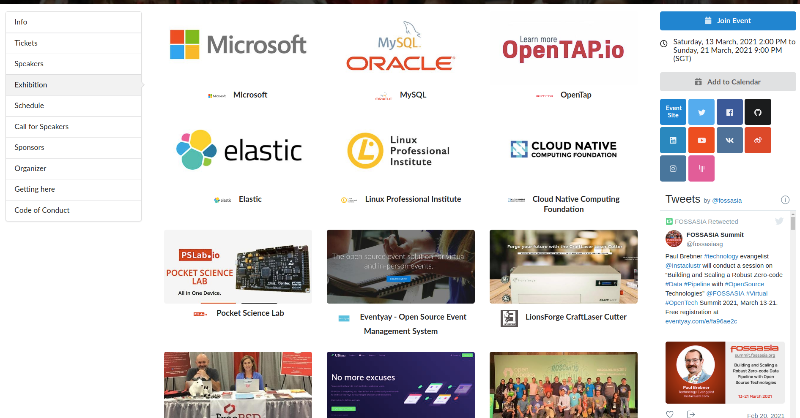 Check out #virtual exhibition @FOSSASIA #OpenTech Summit, March 13-21. Explore #opensource projects #tech #communities #companies #careeroppportunity eventyay.com/e/fa96ae2c/exh…