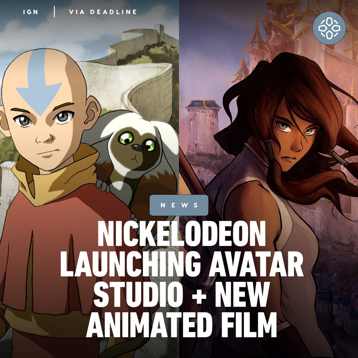 IGN's tweet photo. Nickelodeon is launching an animation studio dedicated to Avatar, which will include a feature-length animated film and other future projects. https://t.co/cMCaRdupsu