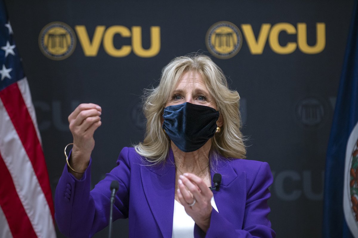 .<a href="/FLOTUS/">First Lady Melania Trump</a> Dr. Jill Biden met with scientists, doctors and community leaders at Massey to learn how they are working together to address cancer disparities. massey.vcu.edu/about/news-cen…