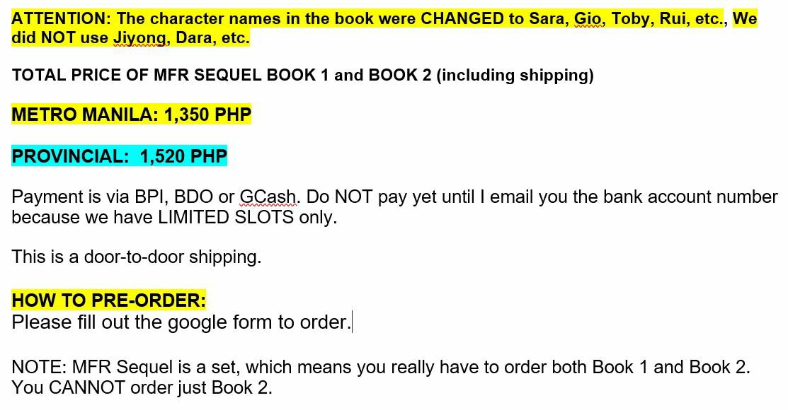 ahjumMars's tweet photo. MFR SEQUEL BOOKS
WE STILL HAVE AVAILABLE MORE THAN 50 SLOTS.
FILL-UP THE GOOGLE FORM BELOWπ
https://t.co/r0LAENtVdT
@huntress2021 @IncenseMaster https://t.co/rdyGDYIXnO