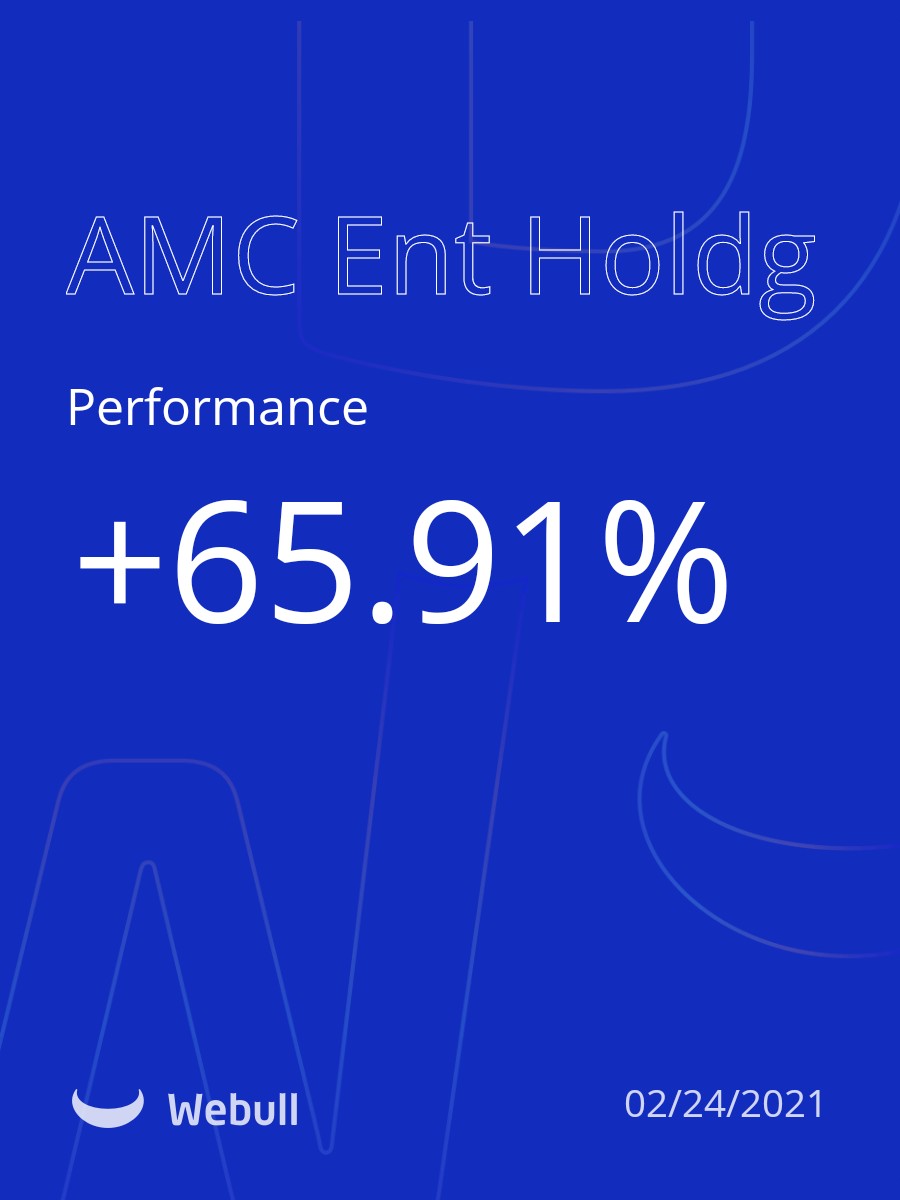 UpRevving's tweet photo. $AMC is doing the thing! Had strong conviction in this bad boy. Still holding. https://t.co/kbSi91FEN5