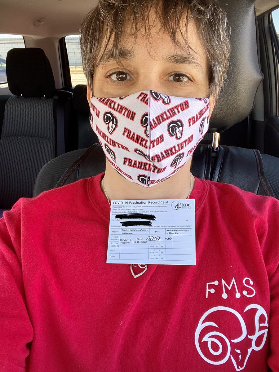 Ms. Hatten (@hattenms) on Twitter photo Got my 1st Shot today! Shout out to <a href="/rhondaschuhler/">Rhonda Schuhler</a> for working with the health department to get us vaccinated! #SleevesUp4Students Got my 1st Shot today! Shout out to <a href="/rhondaschuhler/">Rhonda Schuhler</a> for working with the health department to get us vaccinated! #SleevesUp4Students