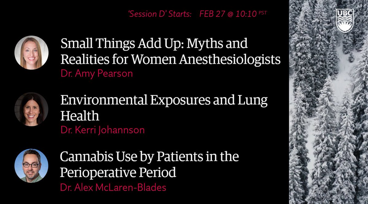 Whistler Anesthesiology Summit (@whistleranesth) on Twitter photo 📢Last session at #WAS2021!
<a href="/AmyPearsonMD/">Amy Pearson, MD, FASA</a>: Myths & Realities for Women Anesthesiologists 💪
<a href="/KerriBerriKerri/">Kerri Johannson MD MPH</a>: Environmental Exposures & Pulmonary Health 😤
and Dr. Alex McLaren-Blades: Cannabis Use by Patients in the Perioperative Period—Recommendations for Care🍍 📢Last session at #WAS2021!
<a href="/AmyPearsonMD/">Amy Pearson, MD, FASA</a>: Myths & Realities for Women Anesthesiologists 💪
<a href="/KerriBerriKerri/">Kerri Johannson MD MPH</a>: Environmental Exposures & Pulmonary Health 😤
and Dr. Alex McLaren-Blades: Cannabis Use by Patients in the Perioperative Period—Recommendations for Care🍍