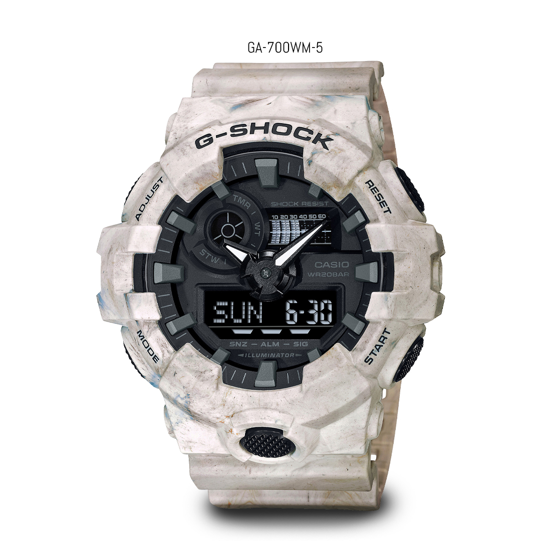 GShockBrasil's tweet photo. O GA-700 tb foi um dos modelos selecionados p/ compor a linha Marble. Apesar das cores neutras, se liga nesse destaque que ele causa no visual. Irado, né? Com certeza um Big Case de respeito! 😎 https://t.co/TCBD1H4zUJ
#GShock #GShockBrasil #GA700WM5A #MarbleSeries #GShockMarble https://t.co/73M0IELn0g