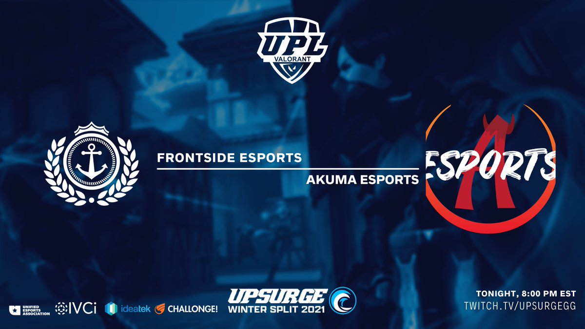 Final week of our Valorant UPL❄️

Tonight we have <a href="/FrontSide_GG/">FrontSide Esports™</a> against <a href="/AkumaEsports/">Akuma Esports</a>💙

Tune in 🔴LIVE🔴 at twitch.tv/upsurgegg🌊