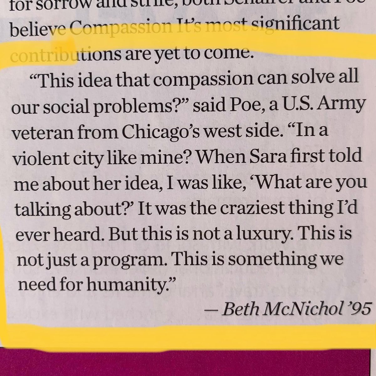 ucsdmindfulness's tweet photo. @compassionit featured in the most recent UNC Alumni Review! @SaraSchairer and Burrell Poe who teach Compassion Cultivation Training at the Center for Mindfulness are interviewed in this article and we could not be more thrilled. #compassion #compassionit #mindfulness https://t.co/50czcbpj8G