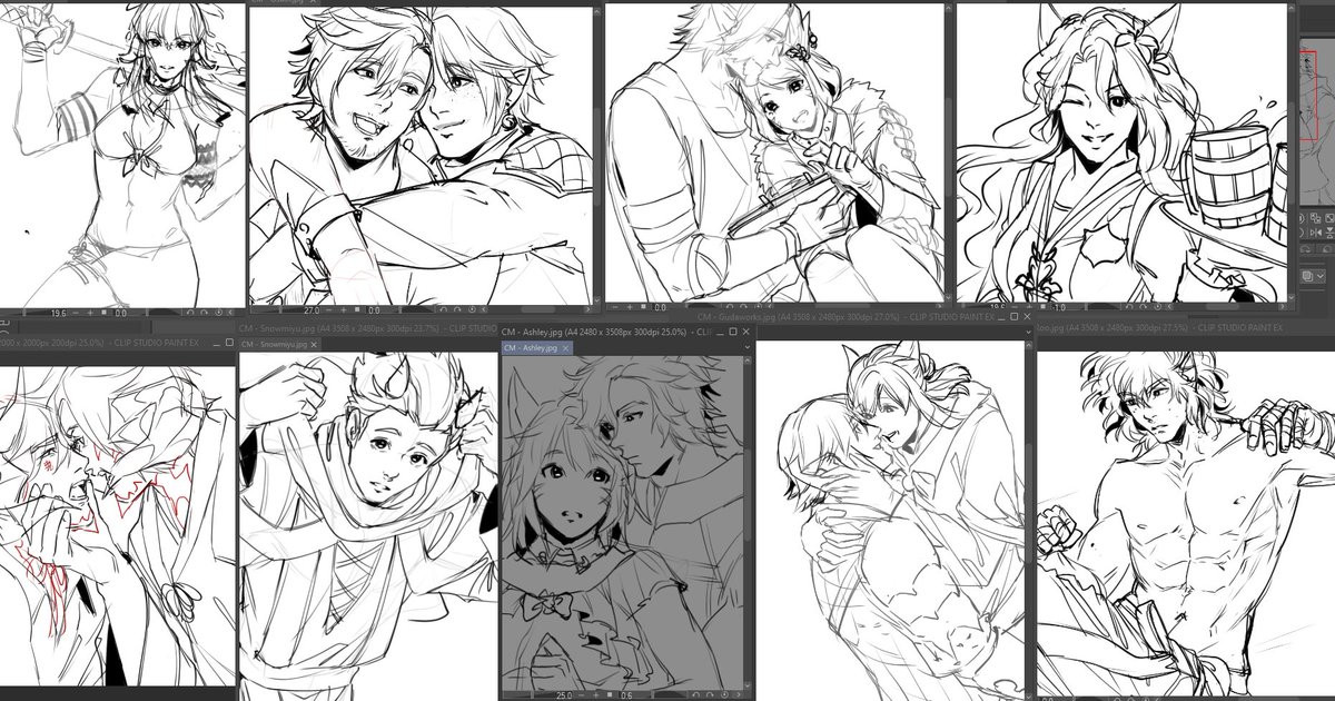 sketched the last few comms..and just the sketch pages left then clean ups
thank you for your patience! 