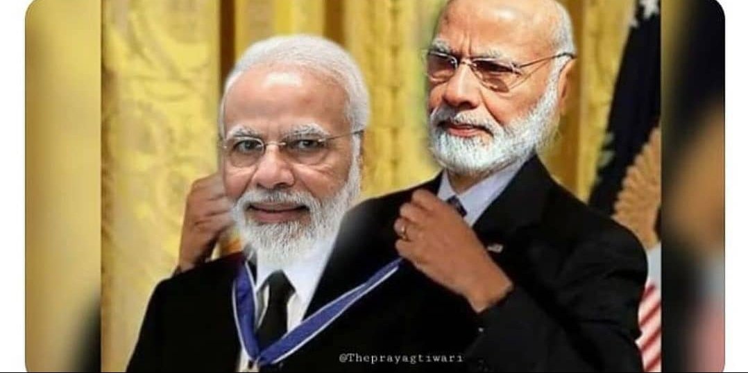 YassiYatt's tweet image. मोदी जी मोदी जी को मोदी दिवस पे मोदीरत्न पहनाते हुए!!!
#FarmsAreNotStadiums