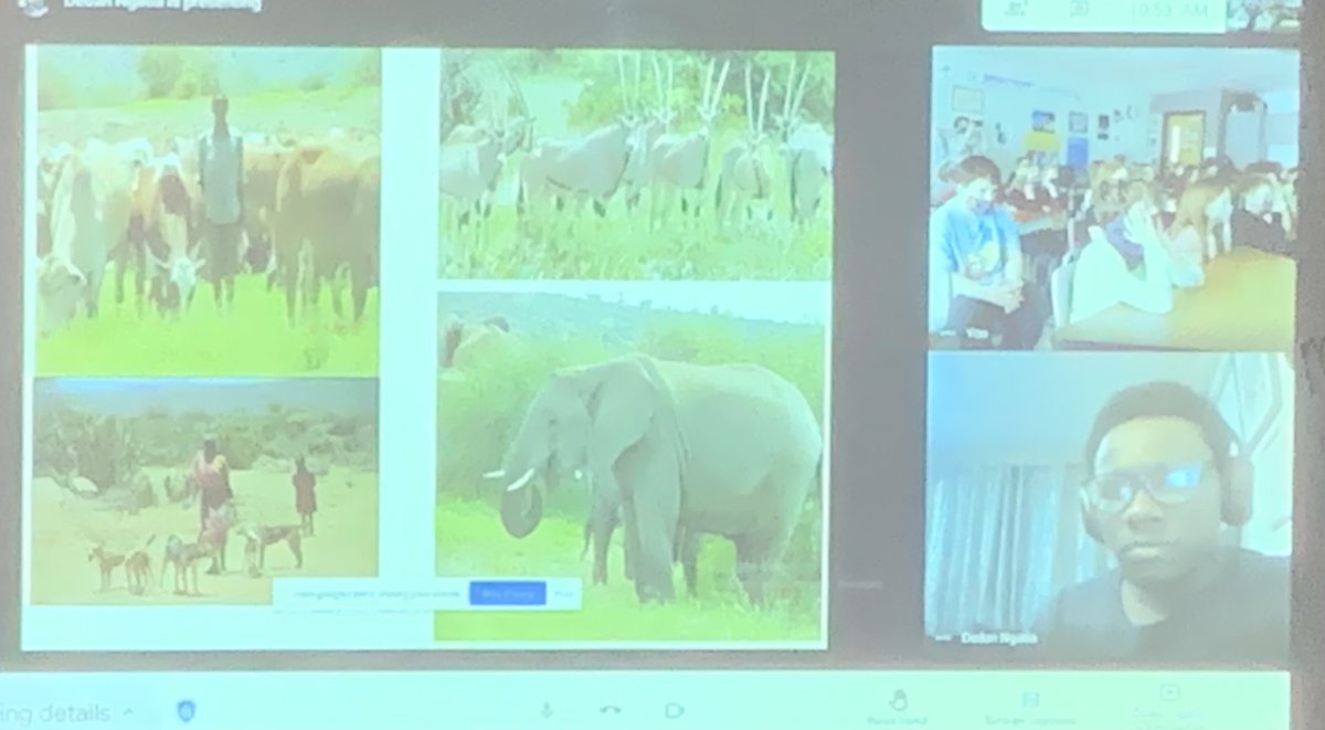 Thanks Nat Geo Explorer <a href="/Dedan_Ngatia/">Dedan Ngatia, PhD</a>⁩ for inspiring ⁦⁦<a href="/shcsd/">South Hamilton CSD</a>⁩ 5th graders today w/your amazing work with African Wild Dogs, helping Ss connect their endangered species research project w/your research and how they can make a difference ⁦<a href="/NatGeoEducation/">Nat Geo Education</a>⁩