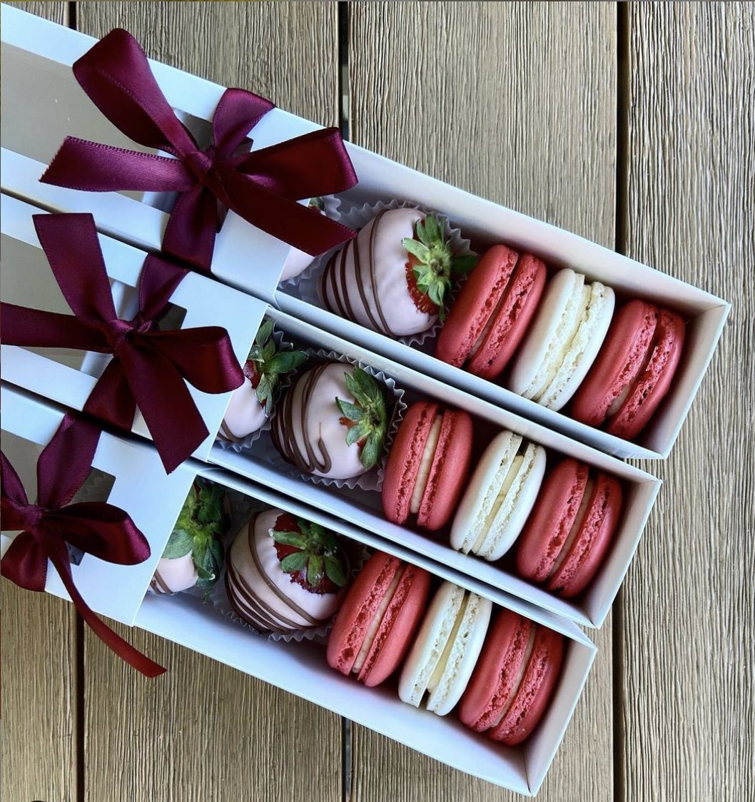 LOYAL Macaron boxes, with a slide-in box &amp; clear window cover, are the perfect way to protect and present your Macarons safety and in style. Available in sizes to suit 6 or 12 macarons, you can pick some up from your local supplier - just ask for LOYAL! #macarons #baking