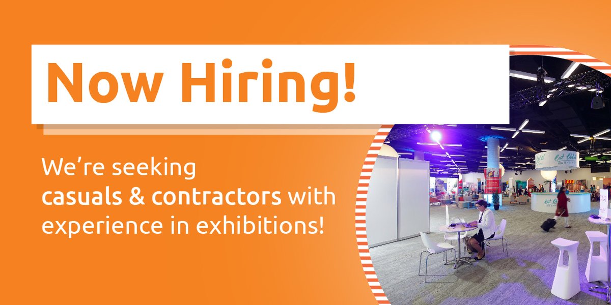We're hiring casuals and contractors in Sydney and Gold Coast/Brisbane, who will join our exhibition team!

No stranger to events? Have experience in exhibitions? We’d love to hear from you!

Send your CV to labournsw@exponet.com.au

#NSW #QLD #Job #Opportunity