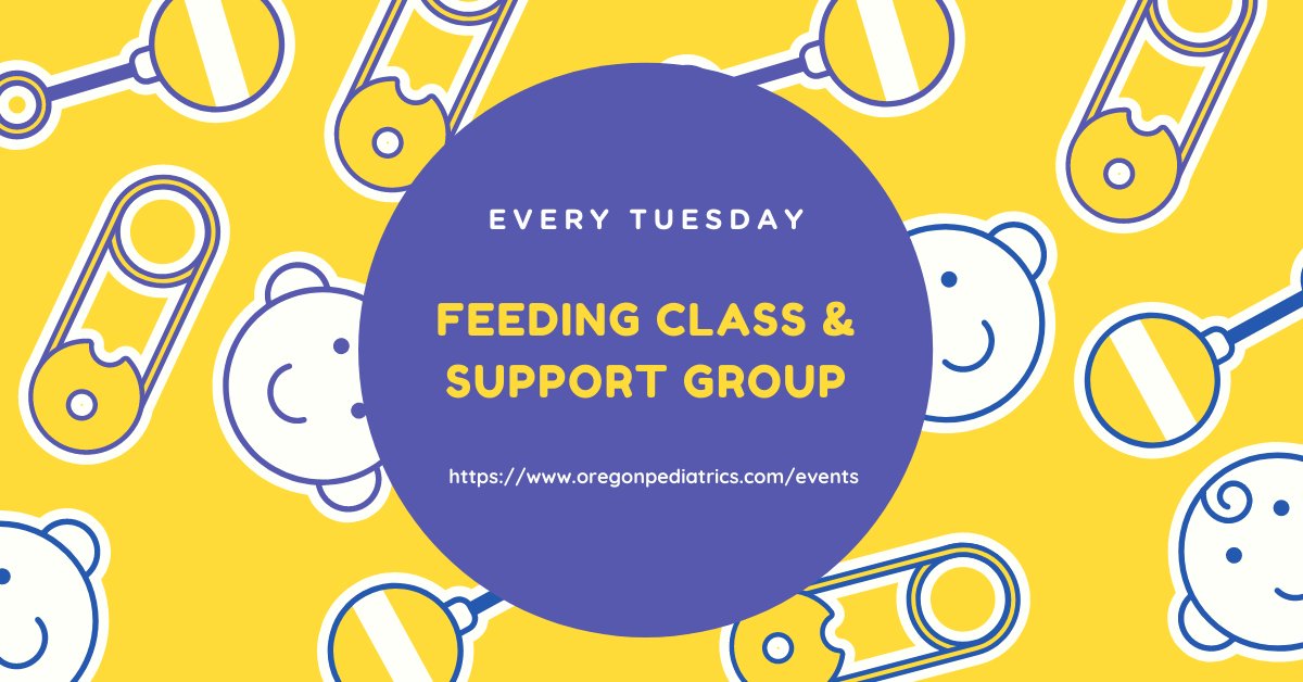 Feeding can be a journey, but you are not alone! Join us every Tuesday for our free and virtual feeding classes & feeding support groups! To register, visit  oregonpediatrics.com/events! 

#oregonpediatrics #clackamaspediatrics #prenatalclass #feedingsupport