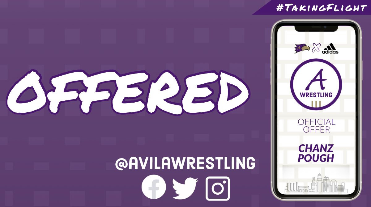 ChanzPough's tweet photo. Blessed and honored to receive an offer from Avila University! Thank you Coach Karwath @GKarwath @AvilaWrestling 💪🏾🖤 https://t.co/18oawUIG2r
