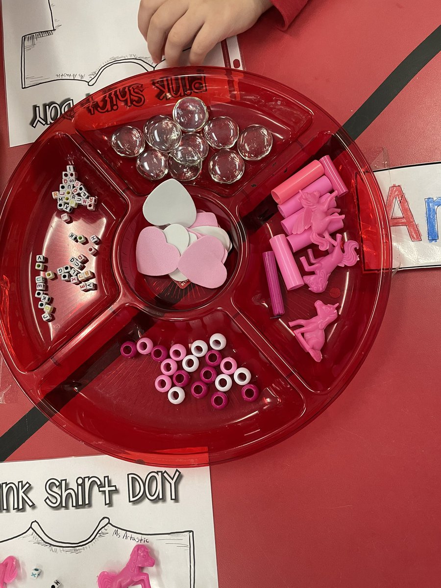 mslupoteaches's tweet photo. #PinkShirtDay2021 ๐ using loose parts to create our own pink shirts! #gandyfdk https://t.co/8c705Kaz92